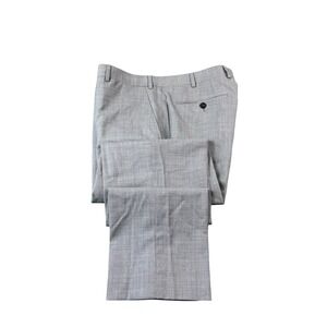 Lanvin Gray Flat Front Current Pure Wool Men's Trouser 34x32